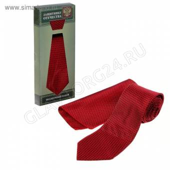 Подарочный набор: галстук и платок "Защитнику отечества"