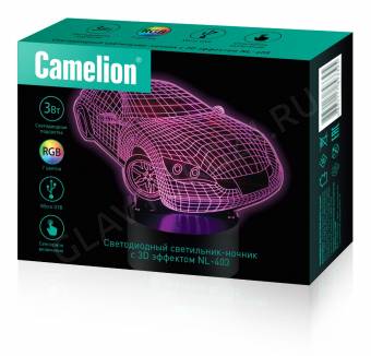 Ночник Camelion NL-403 (Led наст. свет-к, 3Вт, RGB, USB)