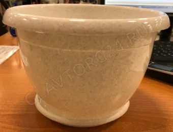 Горшок цв. 3,1л + поддон (мрам.)
