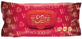 Влажные салфетки "W&W" ROSESSENCE 100 шт/10шт