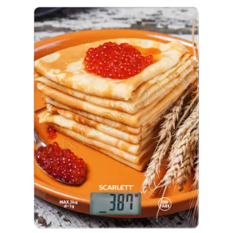 Весы кухонные электронные SCARLETT SC-KS57P45 5кг Блины с икрой 