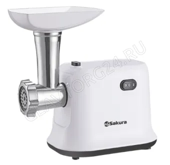 Мясорубка SAKURA SA-6420W 1500Вт без насадок реверс белый