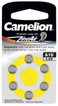 Camelion ZA10 BL-6  (A10-BP6, бат-ка для слуховых аппаратов, 1.4 V,90mAh)
