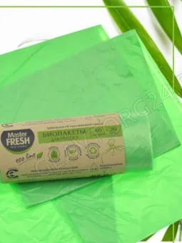 Мастер Фреш пакеты д/мусора AROMA с завязками 60л*10шт (двойная арома LEMON добавка) (желт) 14мк/30