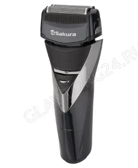 Бритва SAKURA SA-5418BK сеточная 3 головки аккумулятор сухое, влажное бритье черный