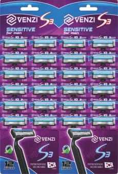Venzi S3 Станок мужской одноразовый 24шт на карте 