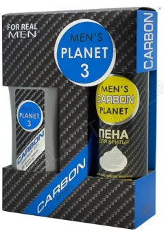 Набор подарочный 573 Men's Planet  Carbon 3  (Гель д/душа 250 +  Пена д/бритья 200) муж