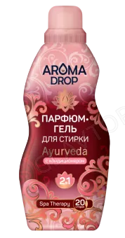 AROMA DROP SPA TERAPY Гель Парфюм для стирки 2 в 1 с кондиционером Ayurveda, 1000 г/6