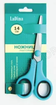 Ножницы 14см бытовые LaDina 400002-1/240/12