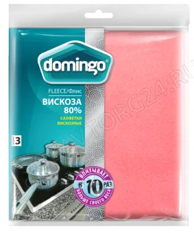 ДОМИНГО салфетки 38*38  вискозные 3шт ФЛИС/28   С0101
