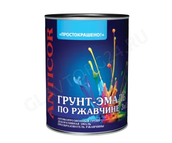 Грунт-эмаль по ржавчине 3в1 "ПРОСТОКРАШЕНО!" белая 1.8 кг ( замята)