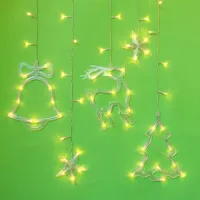 СНОУ БУМ Гирлянда эл. бахрома, 2.5х0.3х0.5х0.7х1.05,150LED*шампань,пост.свеч.,ПВХ прозр,коннект,220В — фото