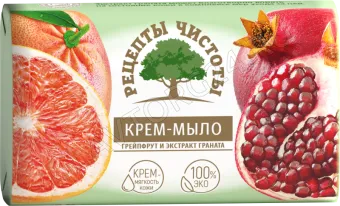 Крем-мыло туалетное Рец.Чистоты грейпфрукт-экстракт 100гр/96  