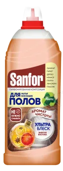SANFOR УЛЬТРА БЛЕСК Средство для мытья полов, 500мл Энергия востока/6 