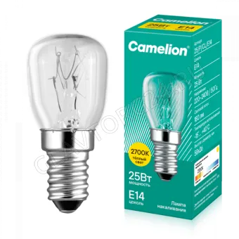 Лампа Camelion 25/P/CL/E14 (лампа накаливания для холодильников и декор.подсветки)