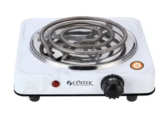 Плита электрическая 1 конфорка CENTEK CT-1508 спираль 1000Вт красный 