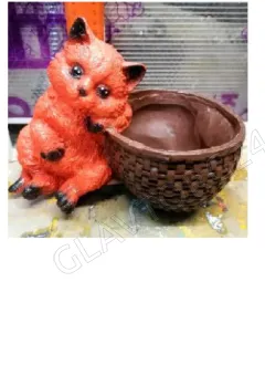 Сувенир Кот с корзинкой 14*18см