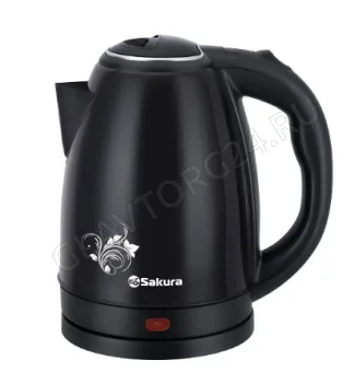Чайник электрический SAKURA SA-2134BK 1,8л 1,8кВт нерж.сталь черный