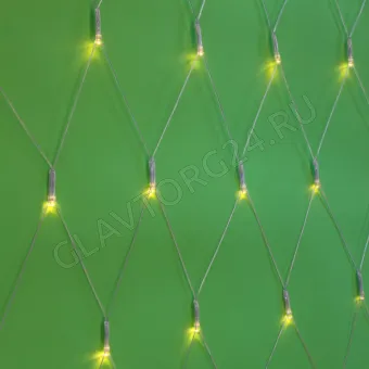 СНОУ БУМ Гирлянда эл. сеть 144LED, 1,6x1,6м, шампань, плавное мерцание, ПВХ прозр., 220В