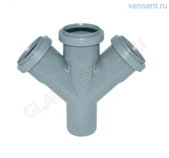 Крестовина канализационная 45 град. DN 50х50х50 SCE045000050