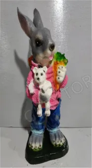 Копилка Заяц с корзиной 58*26см
