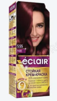 ECLAIR w9 Стойкая крем-краска д/волос № 5.55 рубин