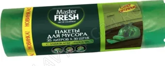 Мастер Фреш пакеты д/мусора 35л*30шт с завязками-"ушками" 12мкм/20