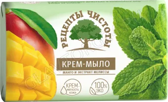 Крем-мыло туалетное Рец.Чистоты манго-экстракт мелиссы 100гр/96  