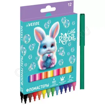 Фломастеры  12цв Little Rabbit вентилируемый колпачок, к/кор с подвесом	5081626 