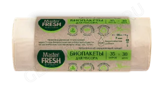 Мастер Фреш БИОпакеты для мусора 35л 30шт 7мкм биоразлагаемые /50