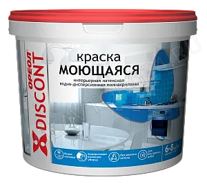ДИСКОНТ краска инт. МОЮЩ. ВД 6,5кг белая мат. полиакр.