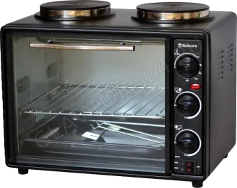 Шкаф жарочный SAKURA SA-7005HBK 22л 2,9кВт 2 конфорки черный