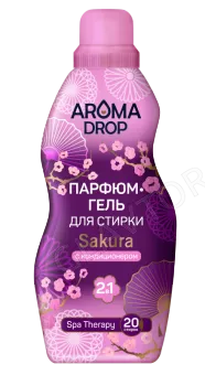 AROMA DROP SPA TERAPY Гель Парфюм для стирки 2 в 1 с кондиционером Sakura, 1000 г/6
