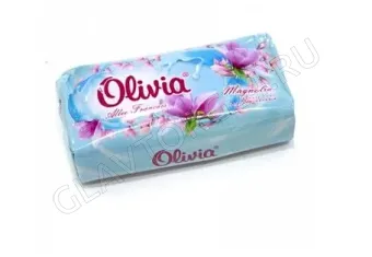 ALVIERO Мыло туалетное твердое 140гр "Olivia Allee Francais" Магнолия/ 48 шт/ уп