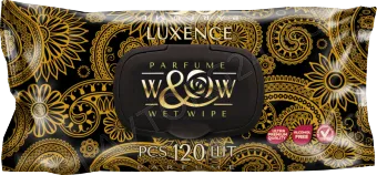 Влажные салфетки "W&W" Black парфюм  120 шт/10