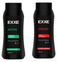 EXXE MEN Мужской гель для душа 2в1 ACTIVE Тонизирующий, 400 мл/12 — фото