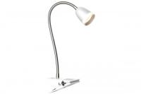Свет настольный Camelion KD-847  C03 серебро LED на прищепке, 3.5 Вт,230В, 220 лм, 6000К (дубль) — фото