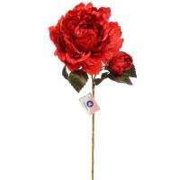 картинка Искусственные цветы "FLOWERS GLAMOUR" 60см Пионы 2 цветка красные от компании ГлавТорг Красноярск
