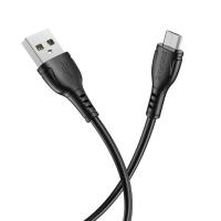 Кабель USB штекер-MicroUSB штекер BOROFONE BX51 1м ПВХ 2,4А черный — фото