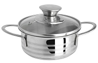 Кастрюля 600мл Regent стекл. кр. 12х5см Linea BIMBO vitro арт. 93-BIMv-01 — фото