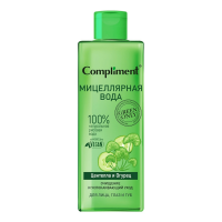 Compliment Green only Миц.вода для лица, глаз и губ очищ.и успок.уход Центелла и Огурец 400мл — фото