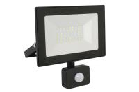 Прожектор светодиод. Ultraflash LFL-2002S  C02 черный (LED прожектор с датчиком, 20 Вт, 230В, 6500К) — фото
