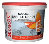 ДИСКОНТ краска д/потол.ВД 1,5кг суп.белая мат. полиакр. — фото