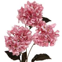 картинка Искусственные цветы "FLOWERS GLAMOUR" 70см Гортензии 3 цветка розовые от компании ГлавТорг Красноярск