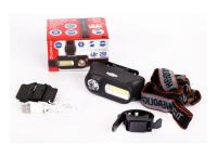 Фонарик Ultraflash LED53763 (налоб.аккум 3,7В, черный, XPE + COB LED, 3+3 Ватт, 1 реж.,крепл., бокс) — фото