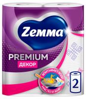 картинка Полотенце бумажные ZEMMA Premium Decor 2-сл. 2 рул/10 от компании ГлавТорг Красноярск
