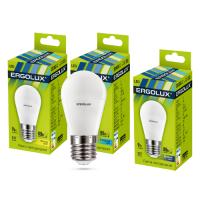 Лампа светод. Ergolux LED-G45-9W-E27-4K (Шар 9Вт E27 4000K 172-265В) NEW — фото