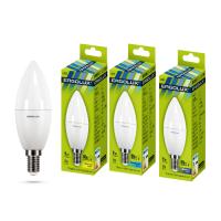 Лампа светод. Ergolux LED-C35-9W-E14-6K (Свеча 9Вт E14 6500K 172-265В) NEW — фото