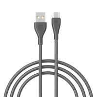 Кабель USB штекер-Type-C штекер BY 1м ПВХ 3А черный — фото