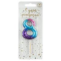картинка Свеча цифра 8 "космос"  от компании ГлавТорг Красноярск